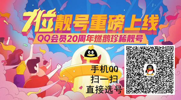 腾讯7位数QQ靓号重出江湖，开通18个月超级会员即可拥有